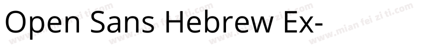 Open Sans Hebrew Ex字体转换